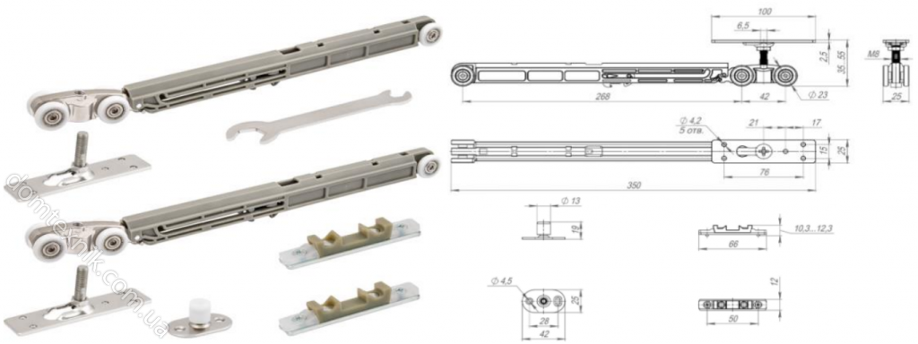 Розсувна система Armadillo SLD.Comfort-PRO SET2 soft close/80кг.